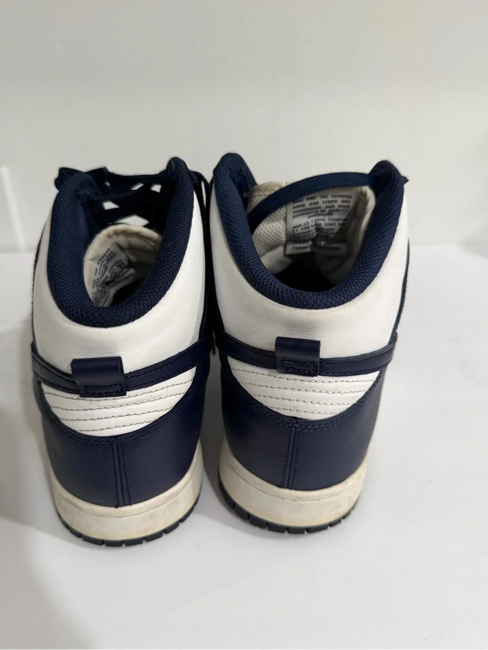 Nike Navy and White High-Top Sneakers